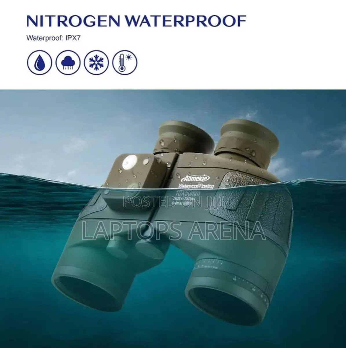 Marine Binoculars With Rangefinder Compass Bak4 Prism