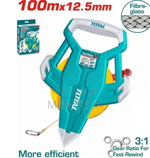 Total Tmtf131006 Fibreglass Measuring Tape 100mx12.5mm