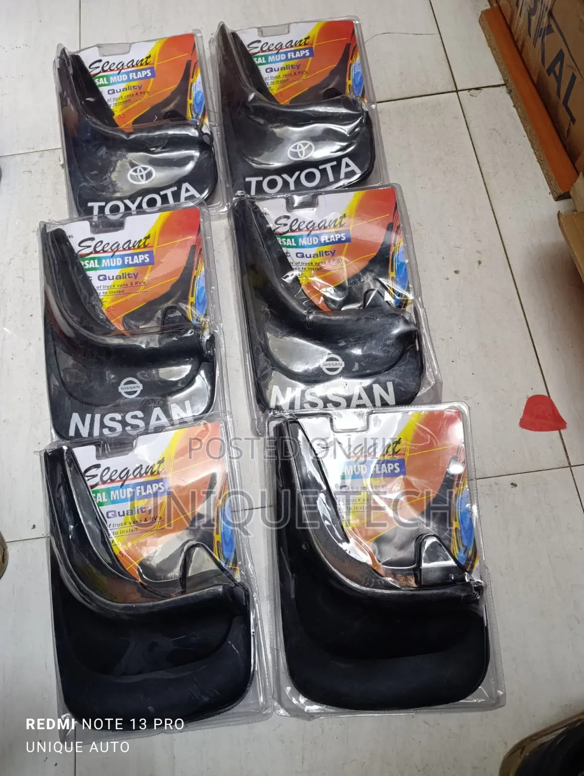 Elegant Car Mudguards / Black, Nissan, Toyota Set