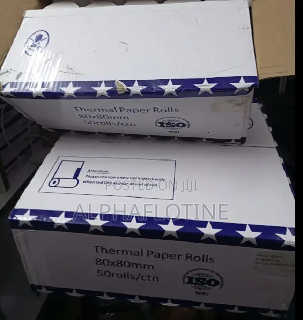 50pcs of 80mm by 80mm by 13mm Thermal Rolls Receipt Rolls