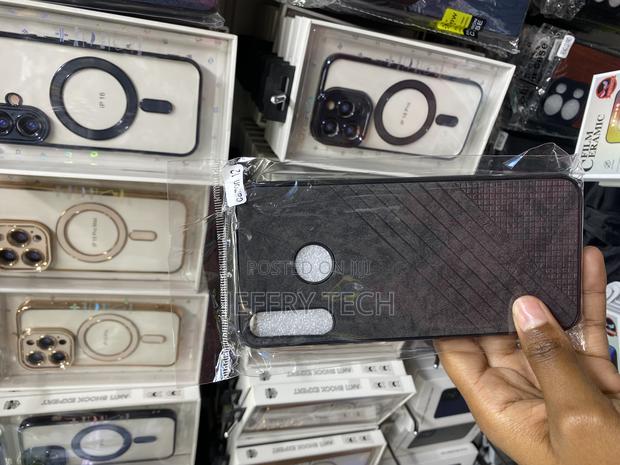 Mesh Pu Soft Finish Leather Tecno Camon 12 Back Case - main view