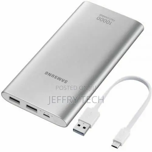 Samsung Powerbank With 2 USB Ports - 10,000 Mah - Silver