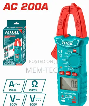 Total Tmt42002 Digital Ac 200a Clampmeter2000 Counts