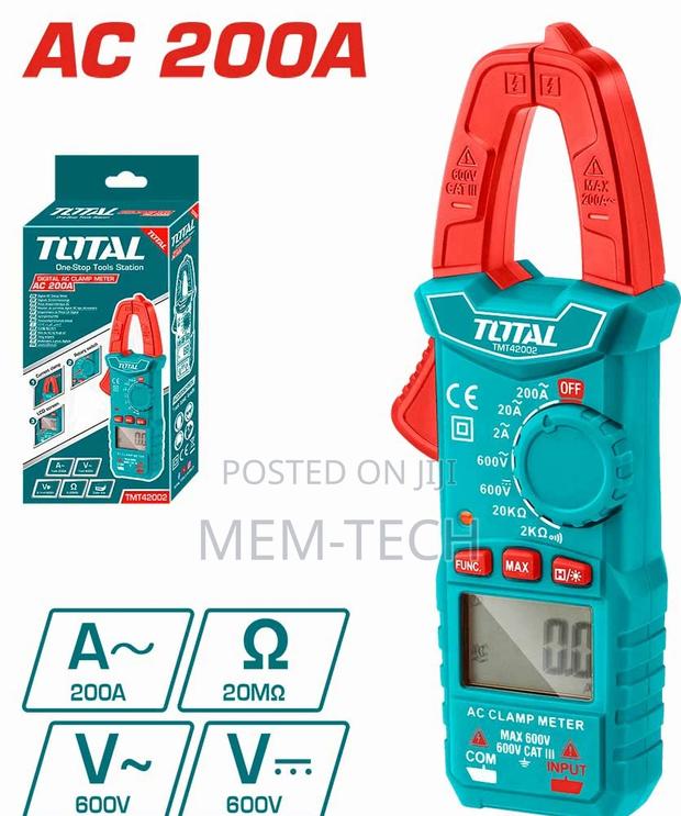 Total Tmt42002 Digital Ac 200a Clampmeter2000 Counts - main view