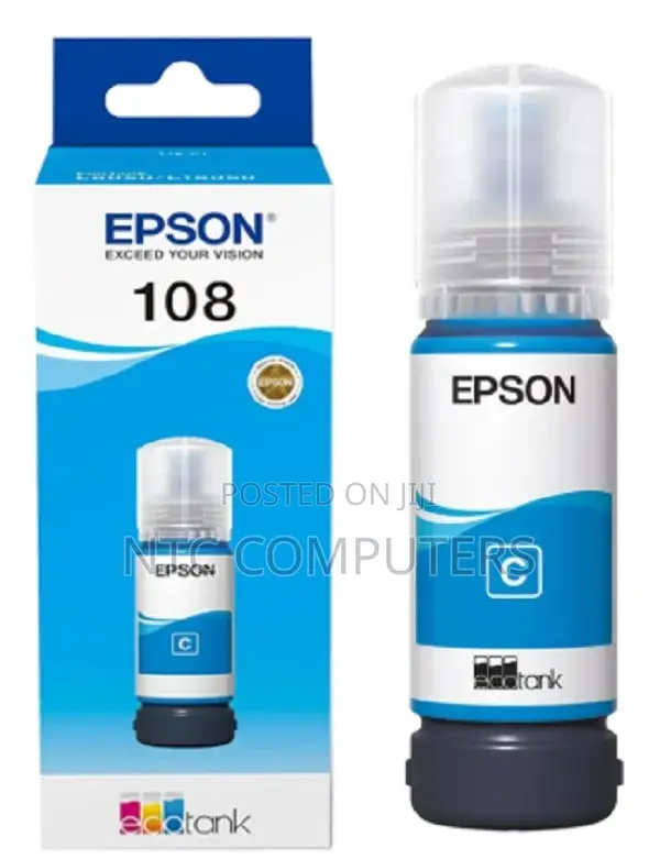 Epson 108 Ecotank Cyan Ink Bottle 70.0 Ml