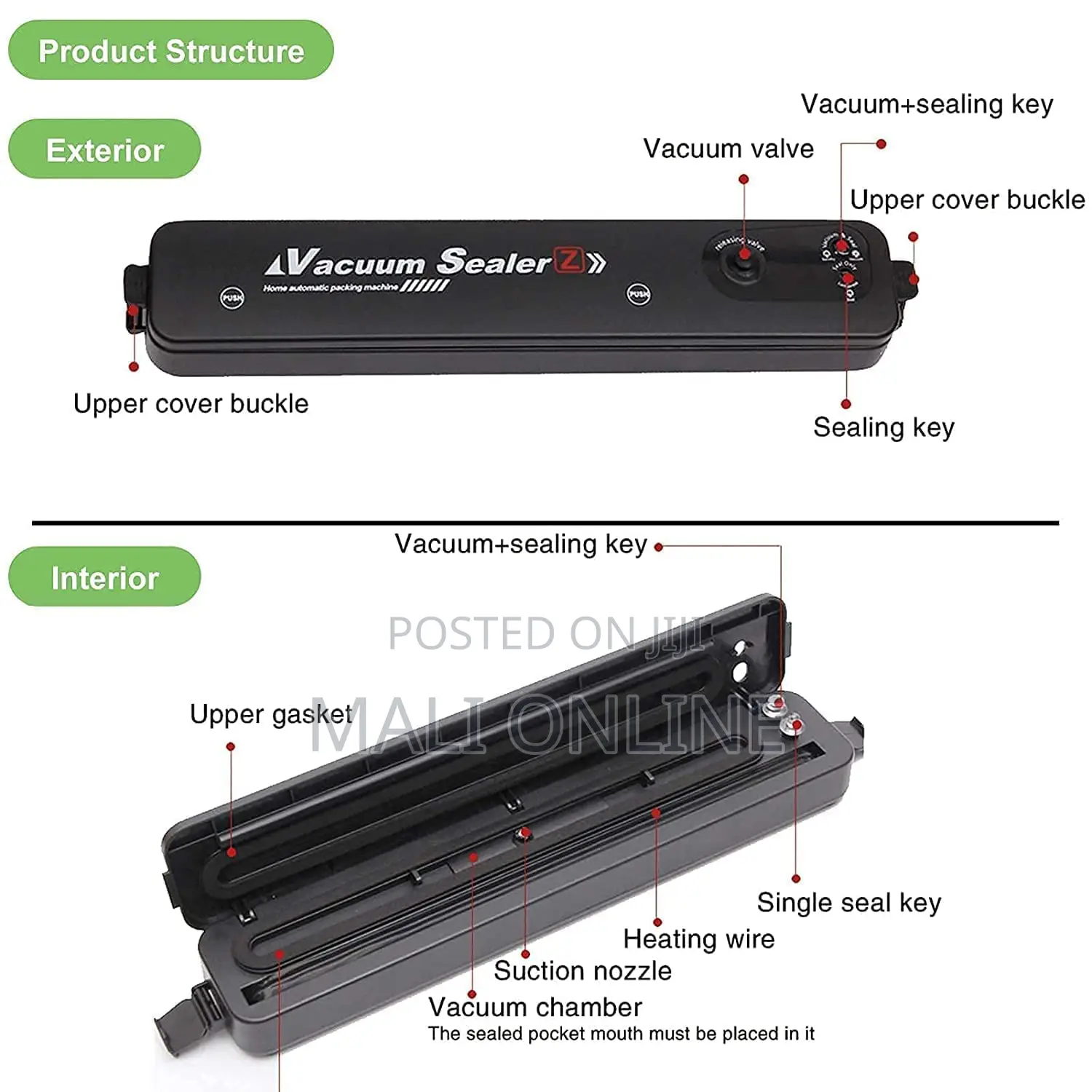 Automatic Vacuum Sealer Machine With Dry & Moist Modes