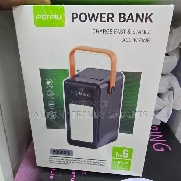 80000mah Power Hub – 6-device Charging Station On-the-go