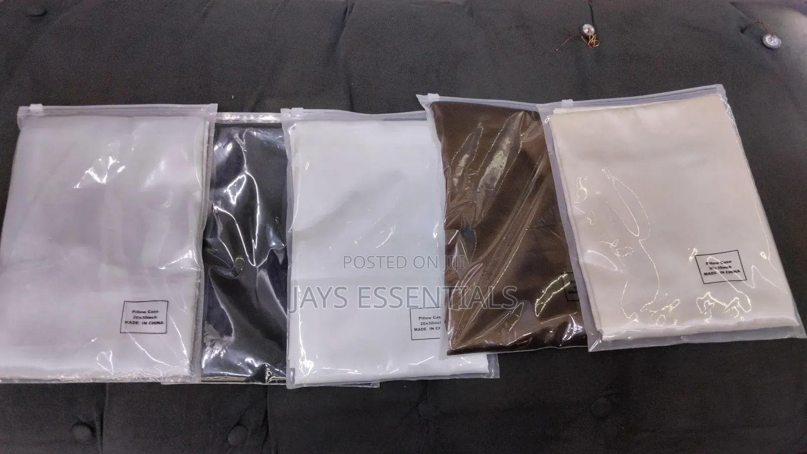 2pc Satin Bed Pillow Cases : 20"*30"