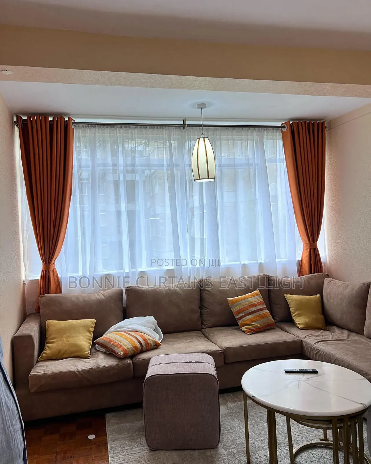 Orange Curtains for Living Room