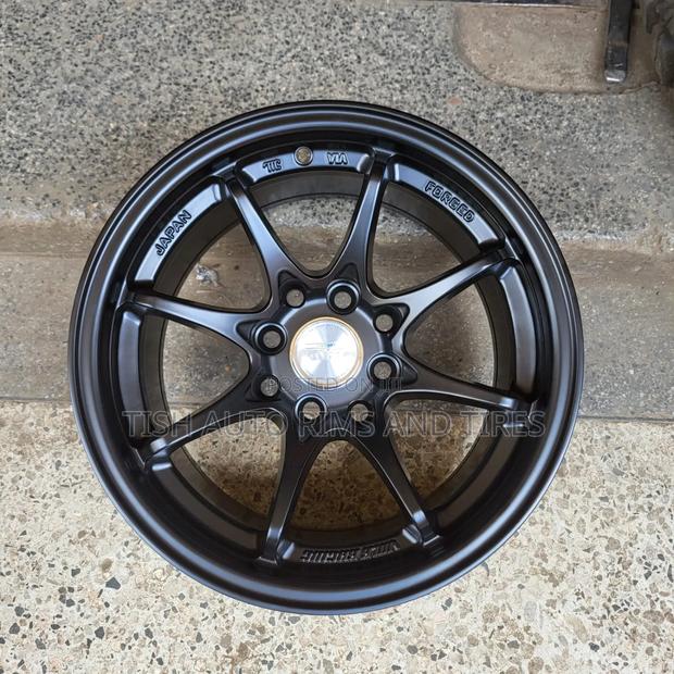 Black Semi Offset Rims Size 14 Inch Forged