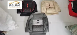 Black Car Leather Seat Cove Wit Neckpillow,Steering,Belt Pad