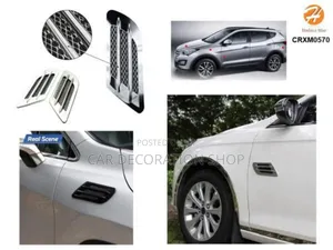 2pcs Chrome Car Door Air Side Vent Air Flow