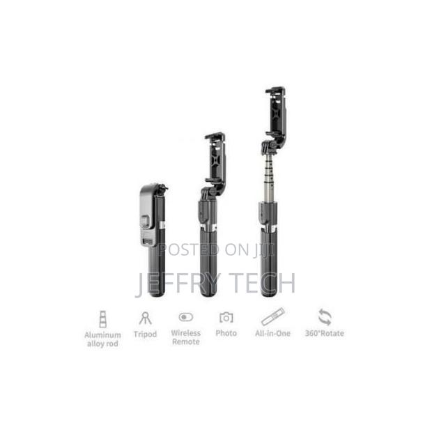 Tripod Selfie Stick Aluminum Alloy Foldable Bluetooth - thumbnail 3