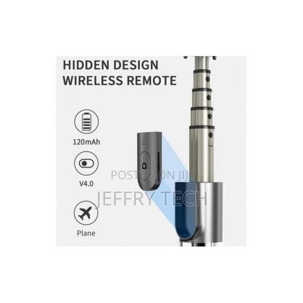 Tripod Selfie Stick Aluminum Alloy Foldable Bluetooth - thumbnail 4