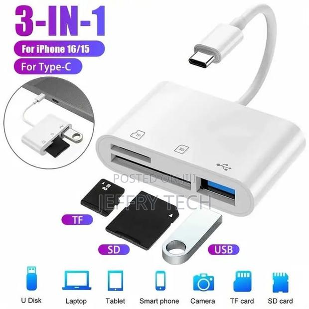 Usb-C to Usb Card Reader With Sd/Microsd Slots – Compatible - main view