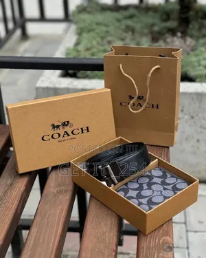 *2in1 Coach Men's Gift Set*
♦Consists  Of 
Belt
♦ Wallet