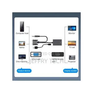 Adaptateur Vga Male Vers Hdmi Output 1080p Hd+ Audio
