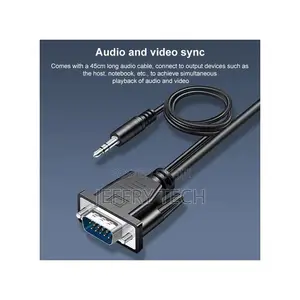 Adaptateur Vga Male Vers Hdmi Output 1080p Hd+ Audio