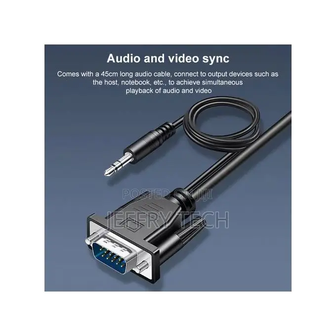 Adaptateur Vga Male Vers Hdmi Output 1080p Hd+ Audio