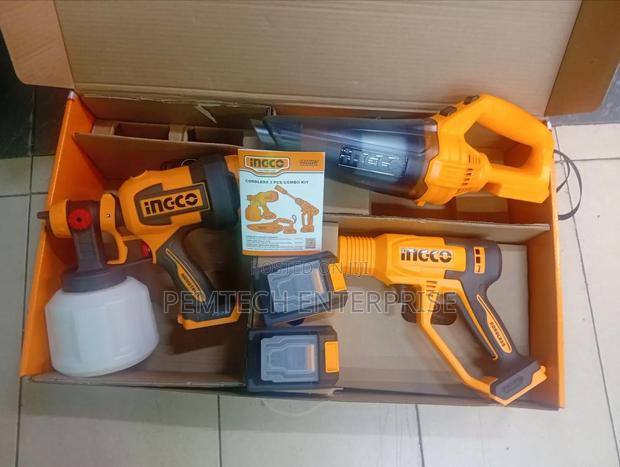 Ingco 20v 3pcs Sprayer, Vacuum, Hp Washer Combo Set - thumbnail 4