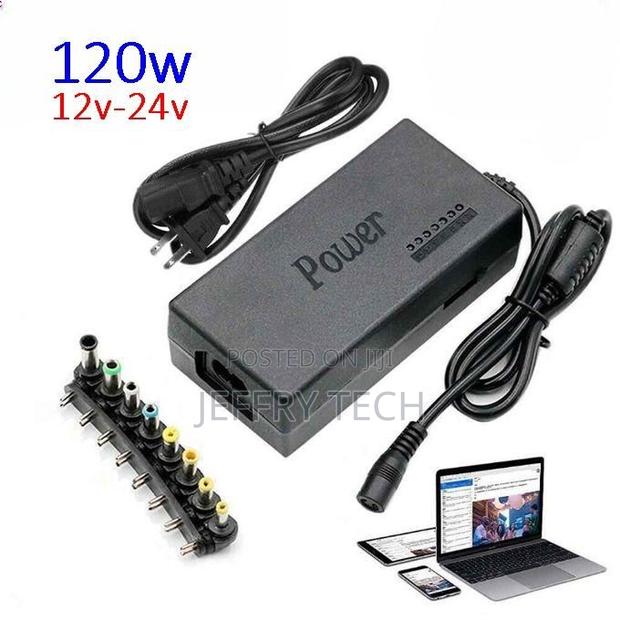 Universal 8x1 Laptop Charger 120w 12-24v Multi-Purpose Power