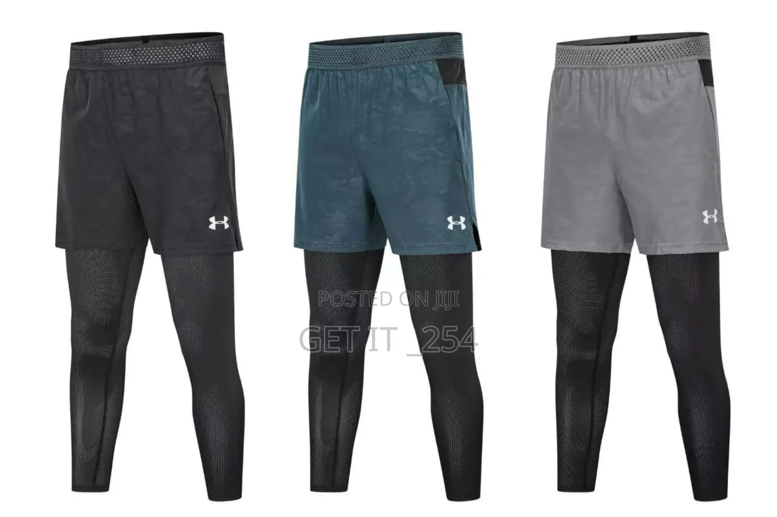 Two In One Trainer Shorts With Double Pockets Long Tight