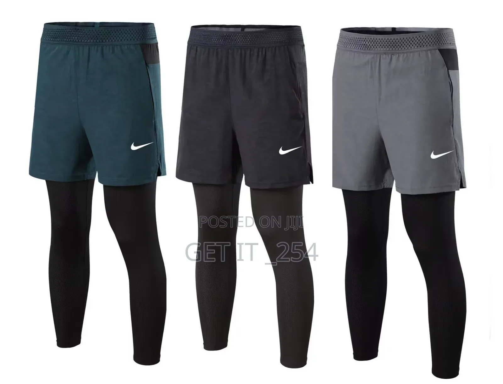 Two In One Trainer Shorts With Double Pockets Long Tight