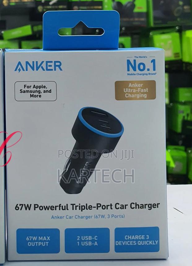 Anker 535 67 W Tripple (3)‐Port Usb‐C Car Charger, - thumbnail 2