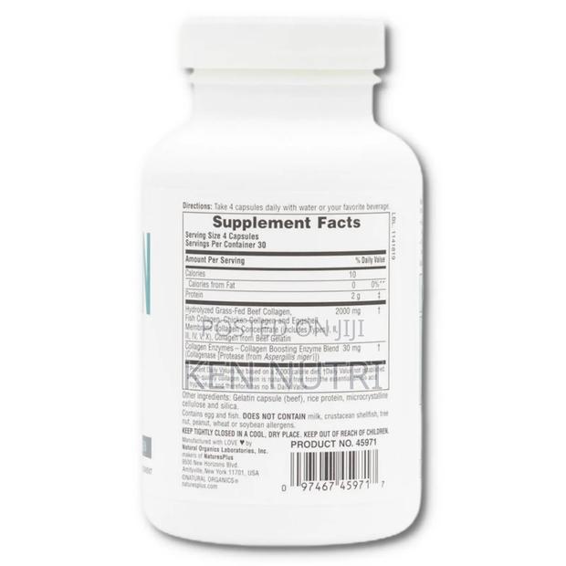 Natures Plus Collagen Peptides Capsules 120's - thumbnail 2