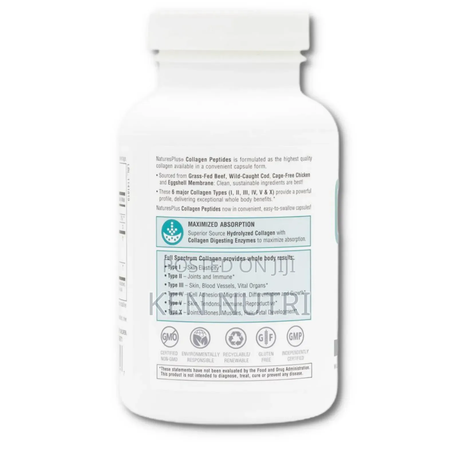 Natures Plus Collagen Peptides Capsules 120's