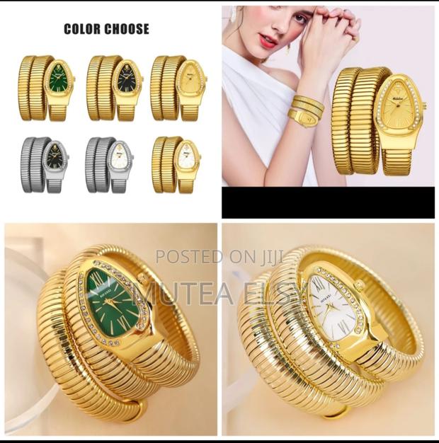 Gold Silver Ladies Spiral Watches - main view