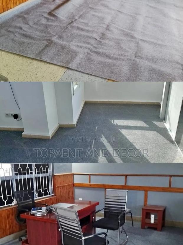 Shows Progress of Installed to Designed Wall to Wall Carpet - main view