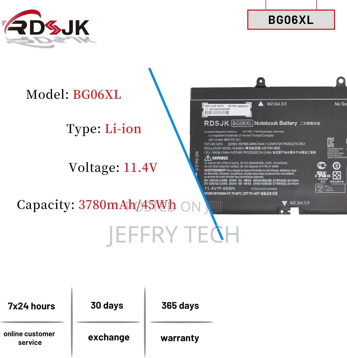 Bg06xl Laptop Battery for Hp Elitebook 1040 G3 G3-Ds64ep G3-