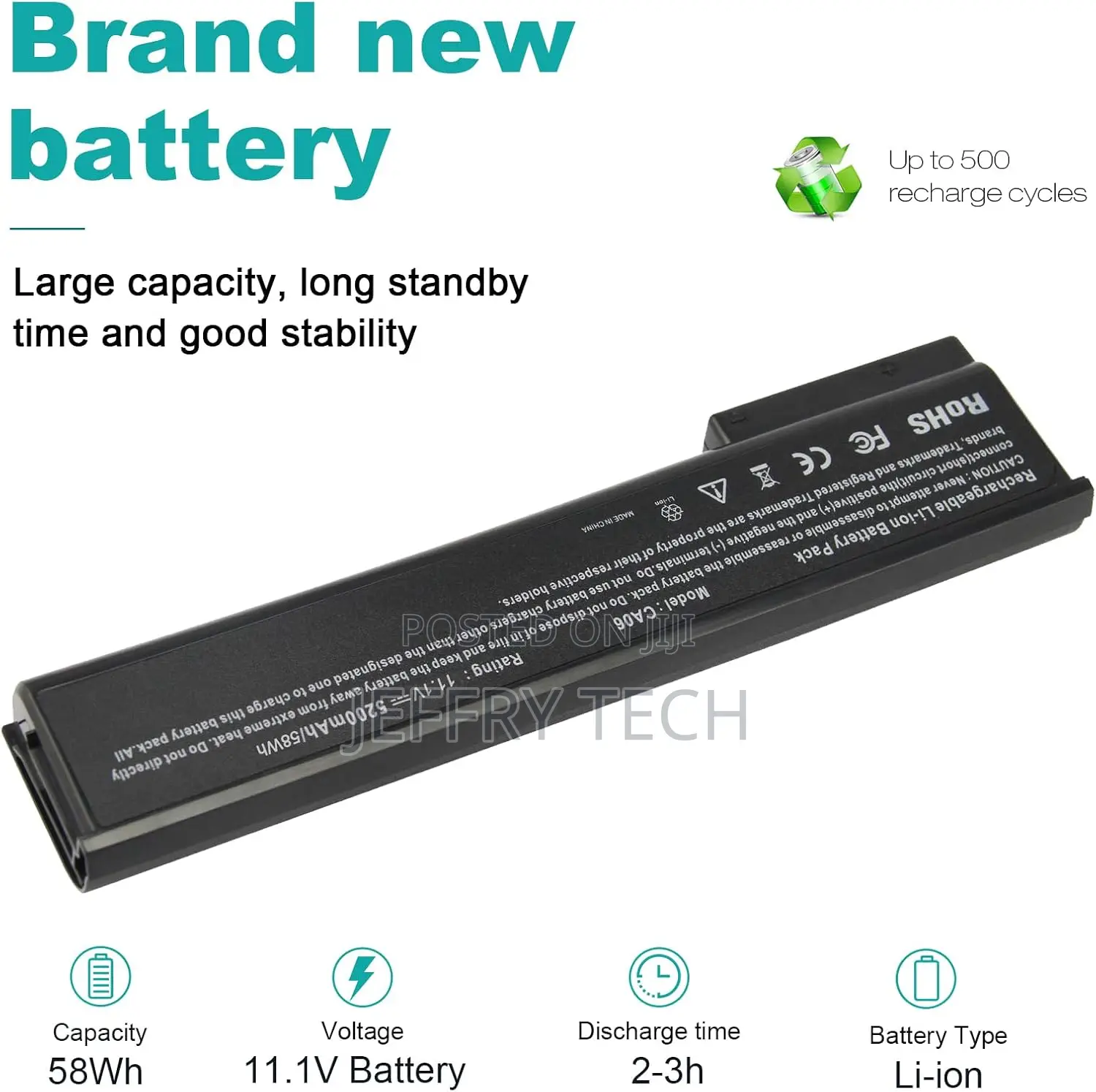 Ca06xl Battery for Hp Probook 640 645 650 655 G0 G1, Fits Hp