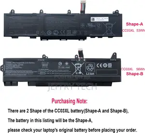 Cc03xl Battery With Hp Zbook Firefly 14 G7 G8 Elitebook 830
