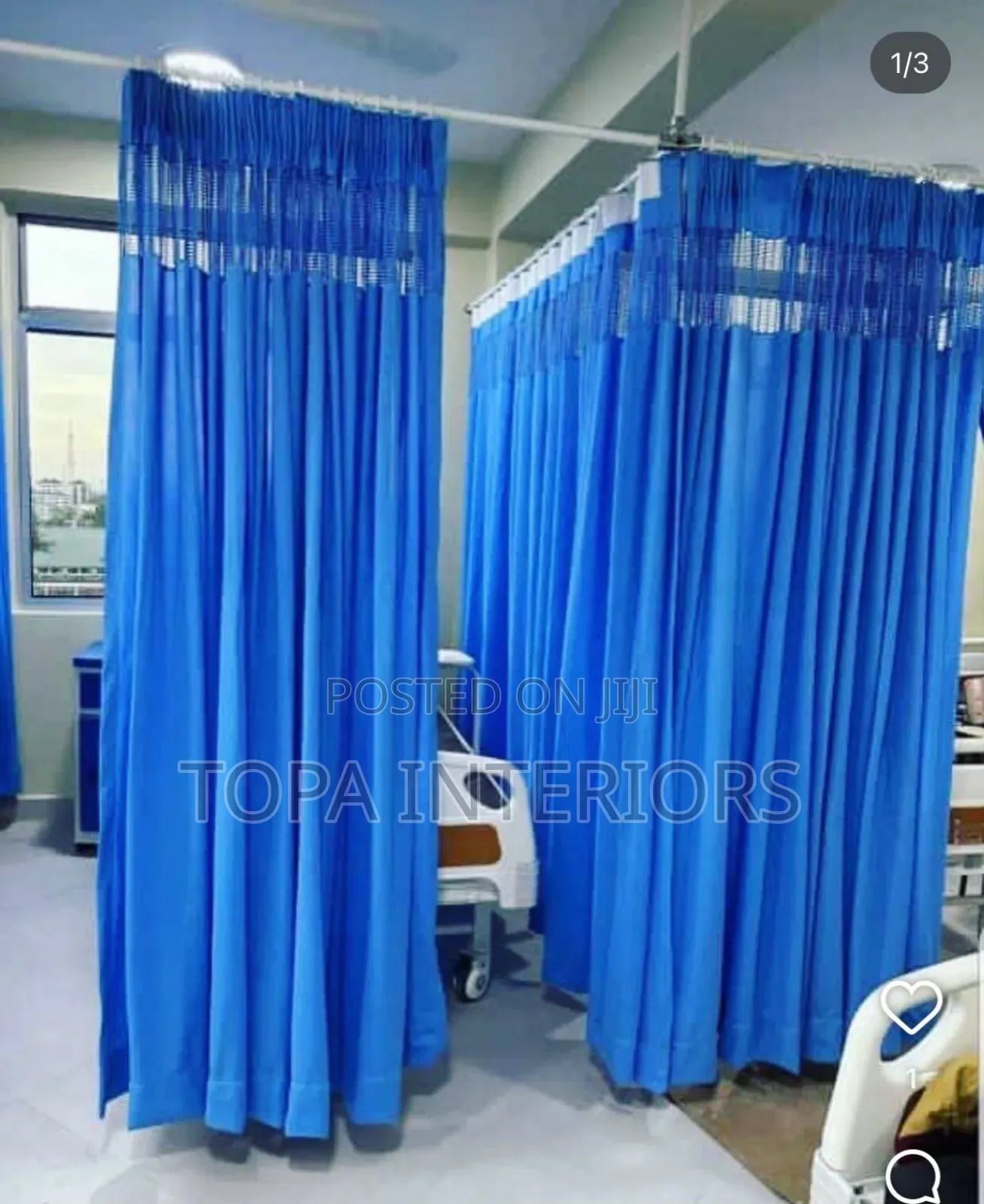 Blue Quality Hospital Curtains for Hospitals and Clinics