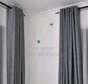 Grey Themed Eyelet Design Window Curtains for House Privacy