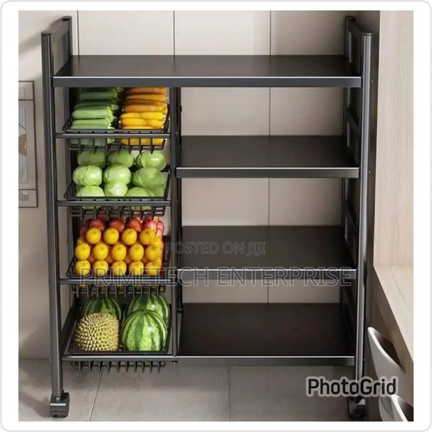 Strong 4 Layer Movable Kitchen Multipurpose Rack - main view