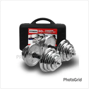 Chrome Dumbbells 30kg With Case