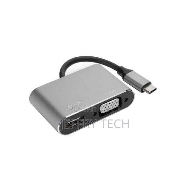 Adapter Typec Hub to Vga Hdmi Dvi Displayport/3.1 Ether - thumbnail 2