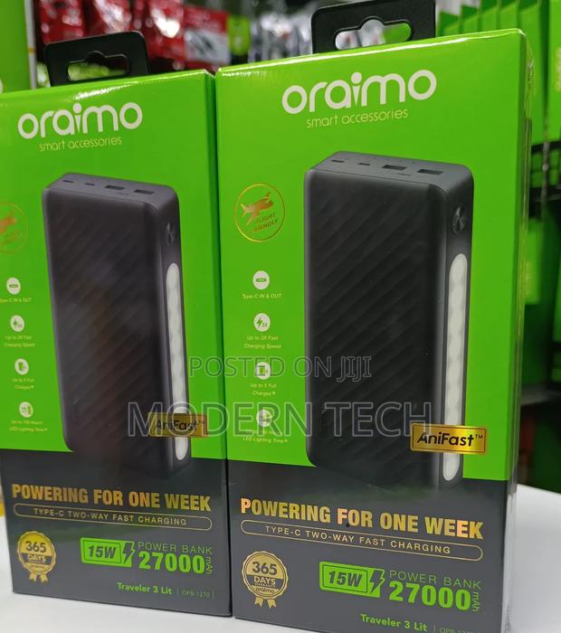 Oraimo Traveler 3 Lit 27000mah 15w Power Bank Opb-1270
