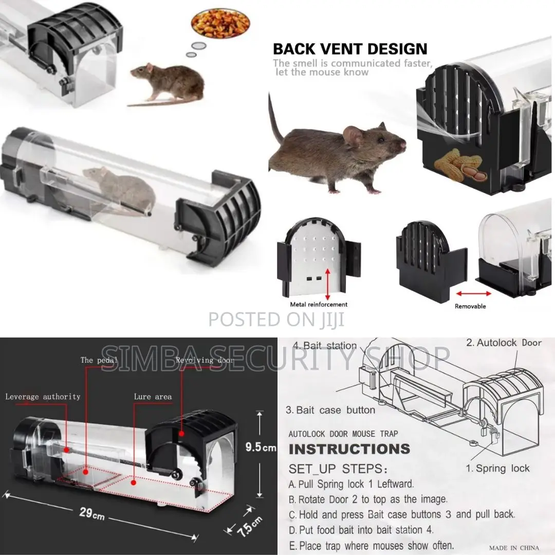 Humane Smart Mouse Trap Rat Catcher Cage Reusable No-Kill