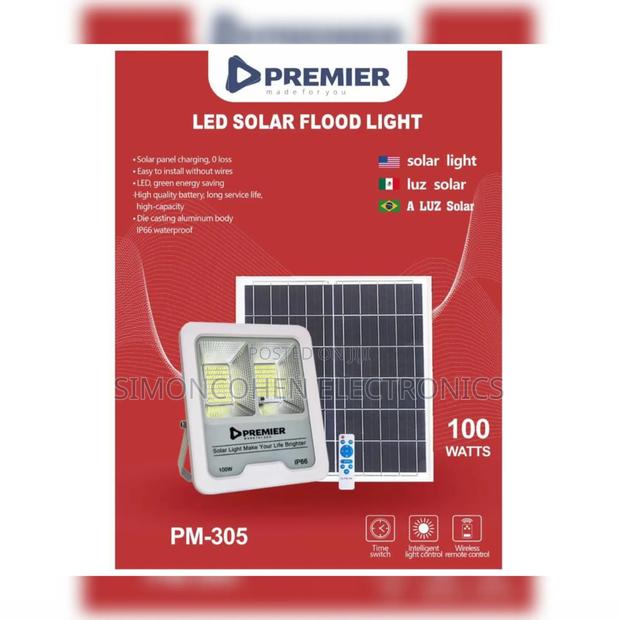 Premier Solar Flood Light 100w