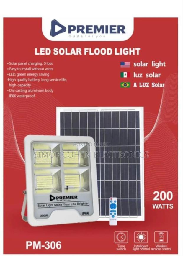 Premier 200w Solar Flood Light - main view