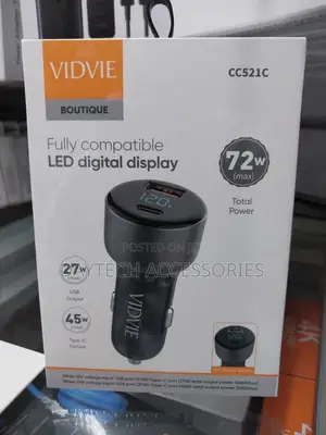 Vidvie Pd 45w+Qc 27w in Car Phone Charger