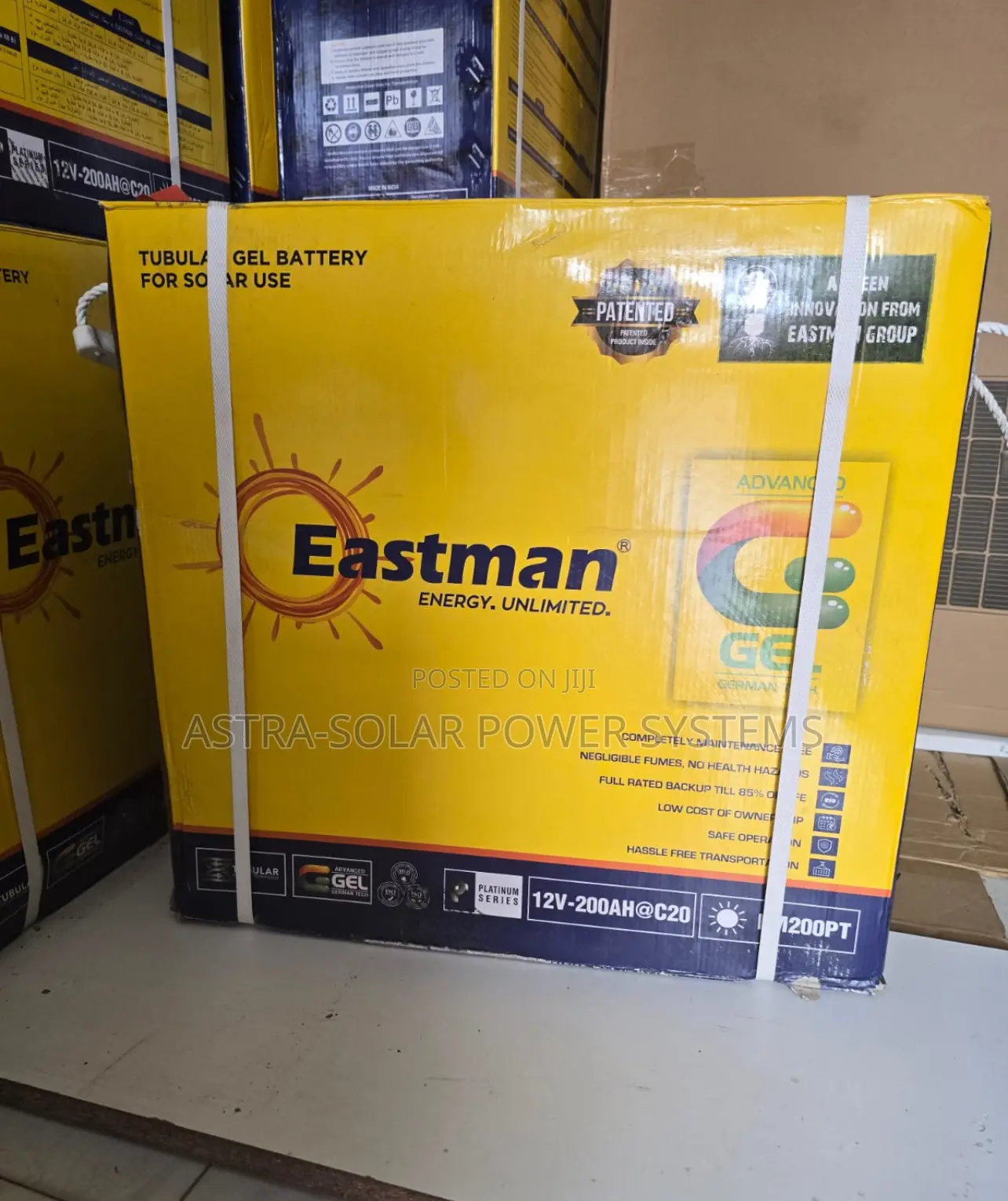Eastman 12v 200ah Tubular Gel Battery