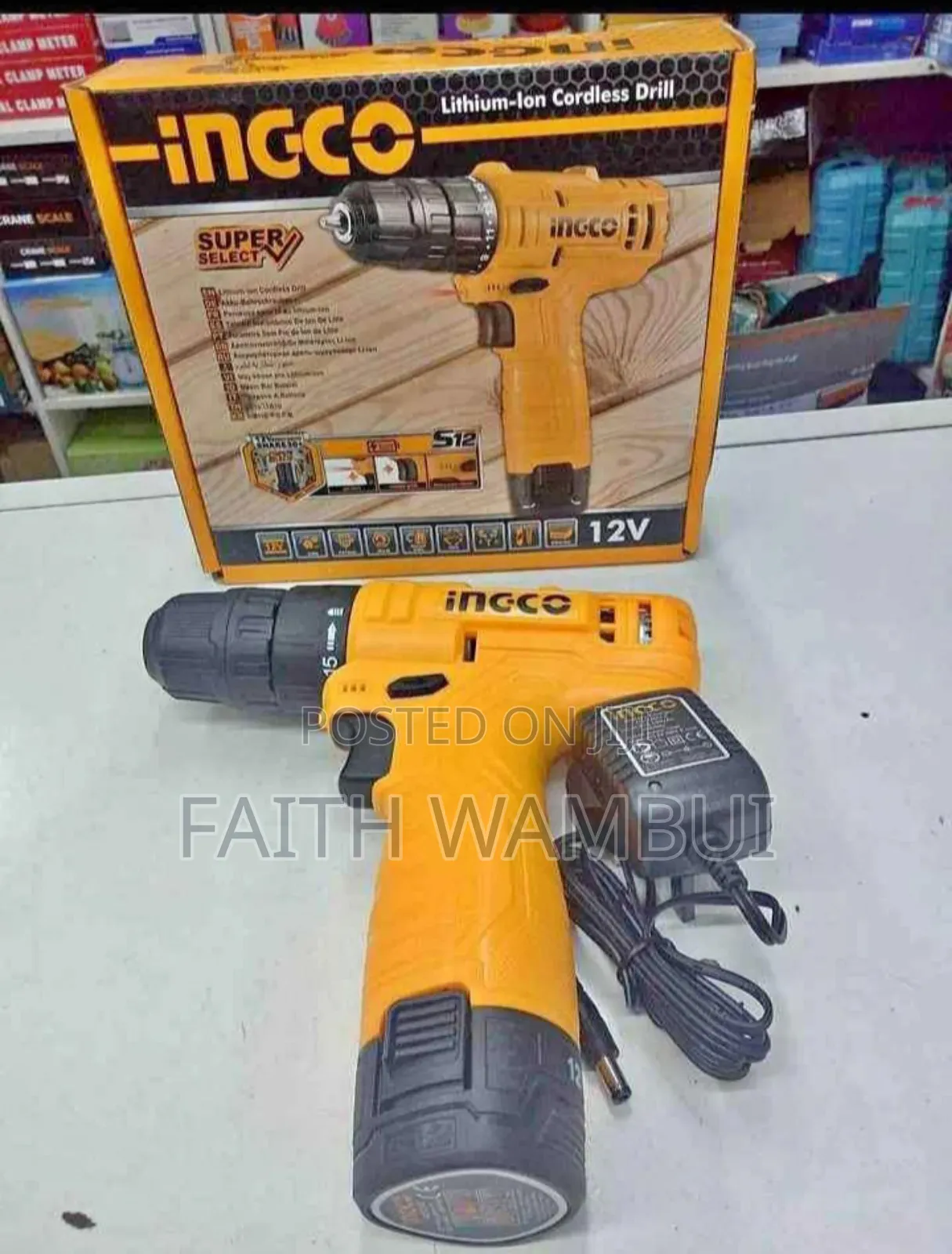 Ingco Lithium Cordless Drill/12v Ingco Lithium Drill