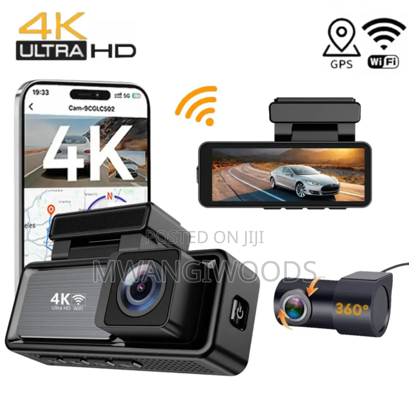  Dash Camera High Resolution With Wifi GPS