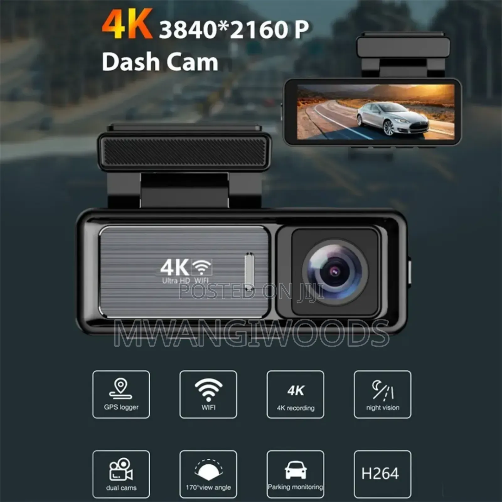  Dash Camera High Resolution With Wifi GPS