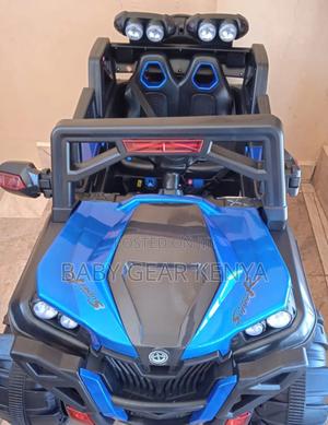 Super Blue Electric Car - main view